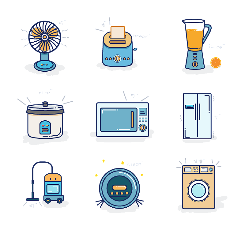 小家電圖標設計 在牛牛家用電器UI中的視覺語言構建